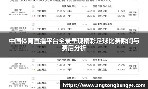 中国体育直播平台全景呈现精彩足球比赛瞬间与赛后分析